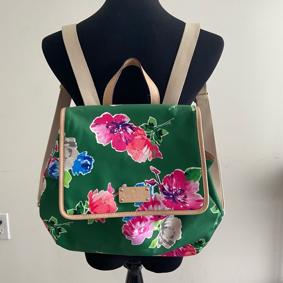 kate spade Handbags - Kate Spade ♠️ Floral Green Backpack 🎒